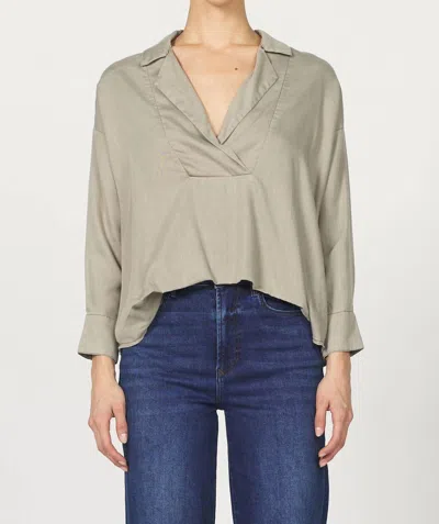 Dear John Denim Adelle Long Sleeve Top In Vetiver In Multi