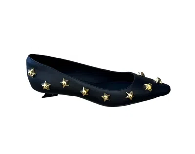 Cecelia New York Women's Wes Low Pump In Black/gold Star In Black