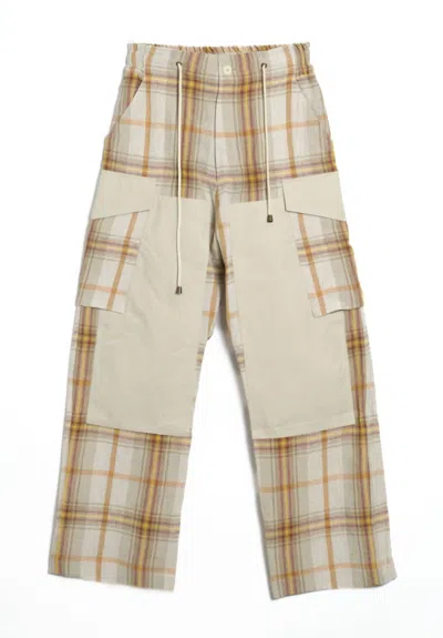 Nicholas Daley Men's Cargo Pant In Summer Tartan In Multi