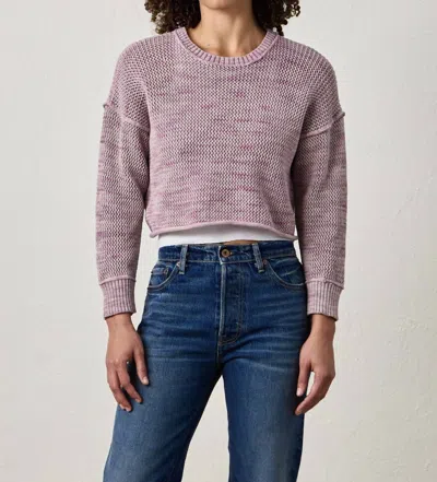Nsf Livia Painted Cotton Crew Sweater In Lavender In Purple