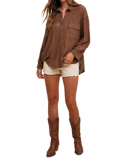 Anniewear Outpost Aztec Top - Plus In Clay Brown In Brown
