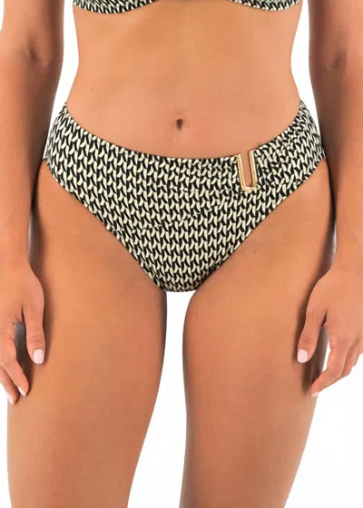 Fantasie Women's Koh Lipe U Mid Rise Bottom In Black-cream In Multi