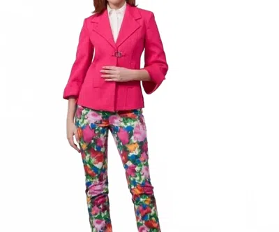 Carlisle Rambutan Italian Stretch Jacket In Pink Yarrow In Multi