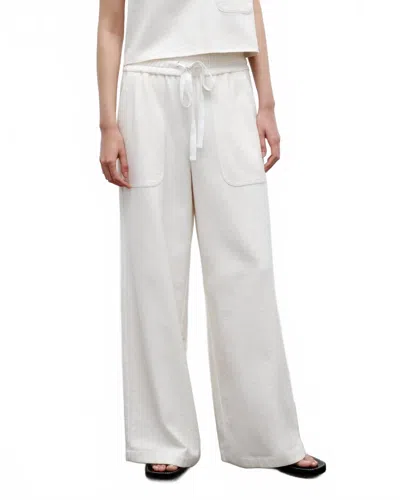 Twp French Terry Main St. Wide Leg Pants In Ivory In White