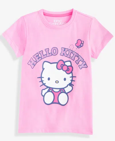 Epic Threads Girls Toddler 2t-4t Hello Kitty Short-sleeve T-shirt, Macy's Exclusive In Pink