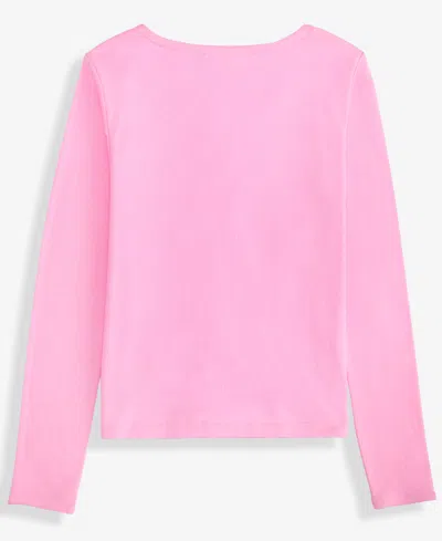 Epic Threads Girls 5-20 Ruched Bow V-neck Top, Macy's Exclusive In Pink