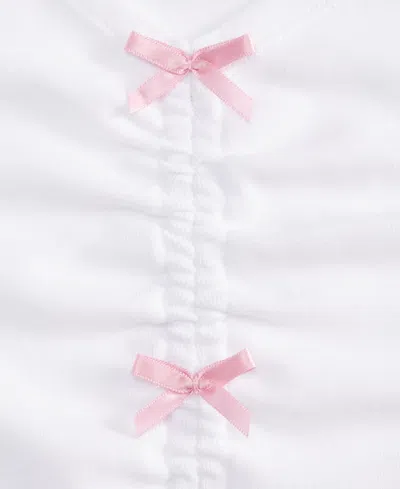 Epic Threads Girls 5-20 Ruched Bow V-neck Top, Macy's Exclusive In White