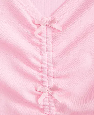 Epic Threads Girls 5-20 Ruched Bow V-neck Top, Macy's Exclusive In Pink