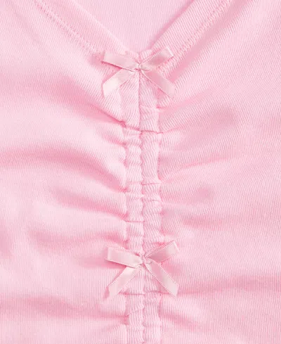 Epic Threads Girls 5-20 Ruched Bow V-neck Top, Macy's Exclusive In Pink