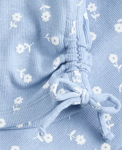 Epic Threads Girls 5-20 Ditsy Floral Square Neck Top, Macy's Exclusive In Blue