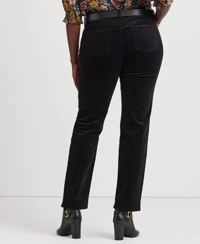 Ralph Lauren Plus Size Stretch Mid-rise Straight Pants In Multi