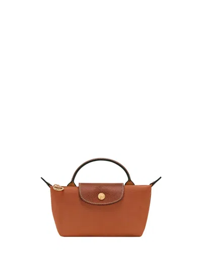 Longchamp `le Pliage Original` Pouch In Brown