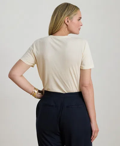 Ralph Lauren Plus Size Embroidered Crest Crewneck T-shirt In Brown