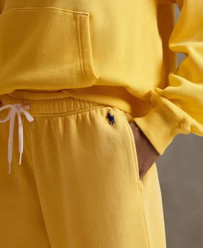Polo Ralph Lauren Women's Drawstring Fleece Wide-leg Sweatpant In Yellow
