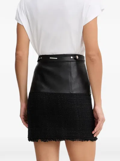 Karl Lagerfeld Zip Faux-leather Mini Skirt In Black