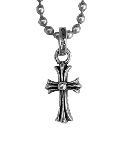 Chrome Hearts Cross Ball-chain Pendant In Silver