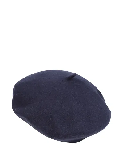 Polo Ralph Lauren Logo Wool Hat In Blue