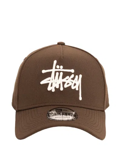 Stussy New Era Snapback Basic Hat In Brown