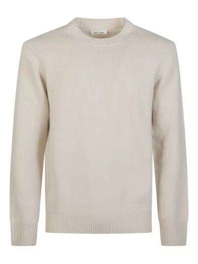 Soft Goat Ribbed Crew-neck Sweater In Neutral