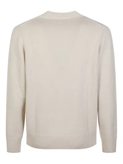 Soft Goat Ribbed Crew-neck Sweater In Neutral