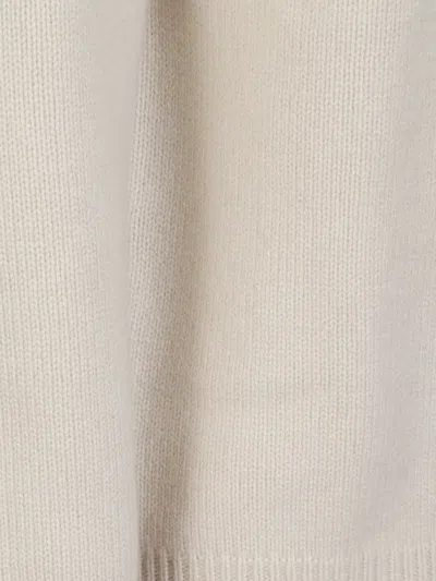 Soft Goat Ribbed Crew-neck Sweater In Neutral