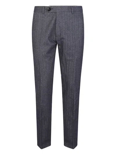P.m.d.s Herringbone Trousers In Blue