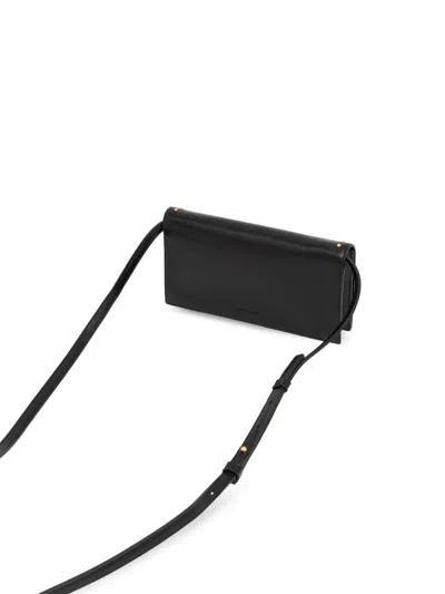 Karl Lagerfeld Embossed Studded Wallet On Strap In Black