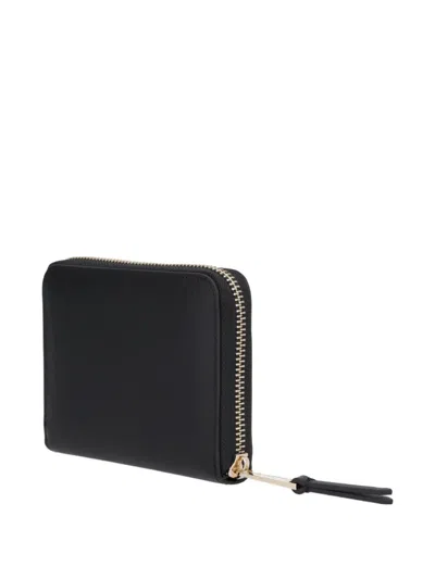 Karl Lagerfeld Logo Zip Wallet In Black
