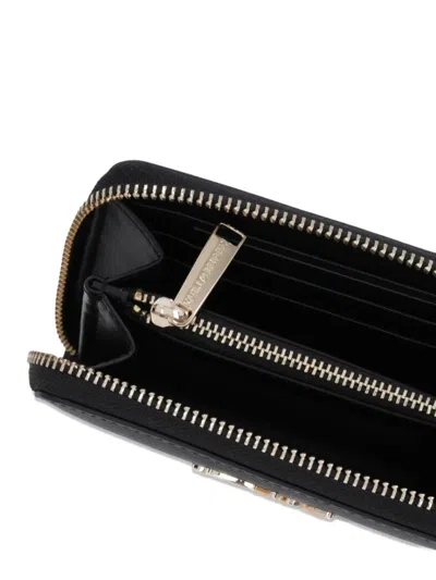 Karl Lagerfeld Logo Zip Wallet In Black