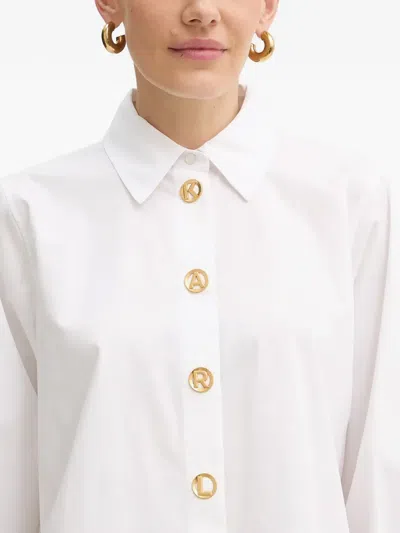Karl Lagerfeld Button Shirt In White