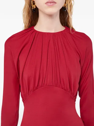 Rabanne Long-sleeve Blouse In Red