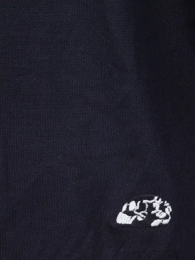 Gabriele Pasini V-neck Graphic Sweater In Blue