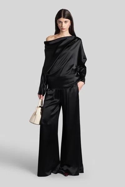 Gianluca Capannolo Antonia Pant Pants In Black Triacetate In Black