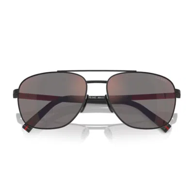 Prada Linea Rossa Ps 54zs Dg008f Nero Gommato Sunglasses In Black
