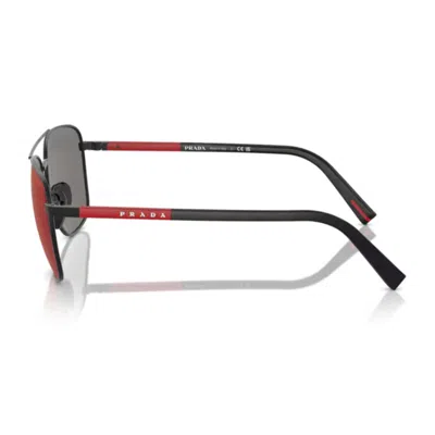 Prada Linea Rossa Ps 54zs Dg008f Nero Gommato Sunglasses In Black