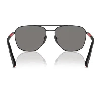 Prada Linea Rossa Ps 54zs Dg008f Nero Gommato Sunglasses In Black