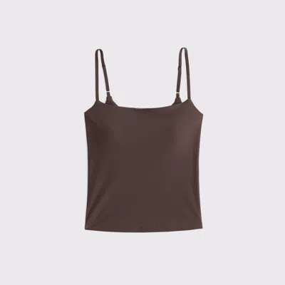 Abercrombie & Fitch Bra-free Soft Matte Seamless 90s Cami In Brown