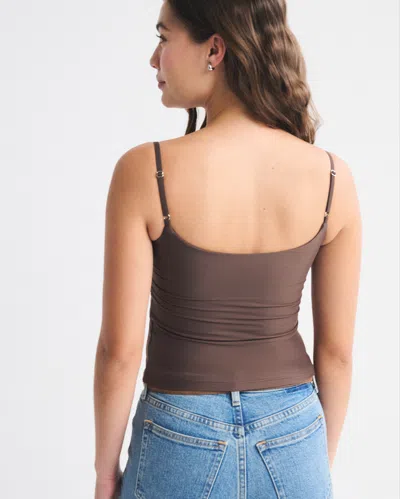 Abercrombie & Fitch Bra-free Soft Matte Seamless 90s Cami In Brown