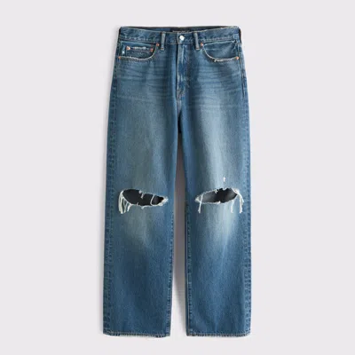 Abercrombie & Fitch Baggy Jean In Blue
