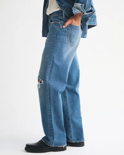 Abercrombie & Fitch Baggy Jean In Blue