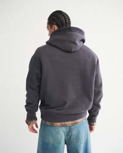 Abercrombie & Fitch Logo Popover Hoodie In Gray