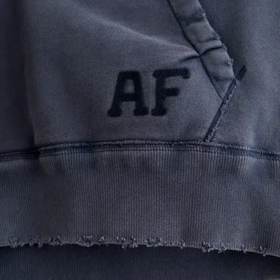 Abercrombie & Fitch Logo Popover Hoodie In Blue