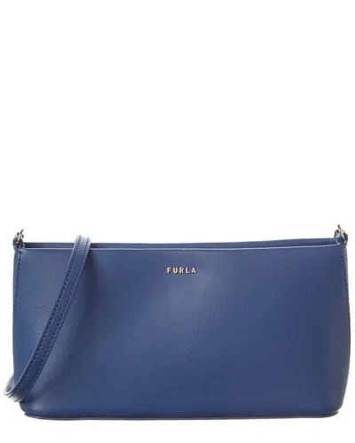 Furla Classic Leather Crossbody In Blue