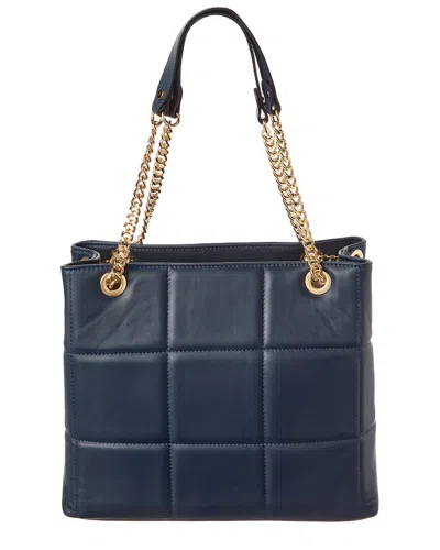Persaman New York Briella Quilted Leather Tote In Blue