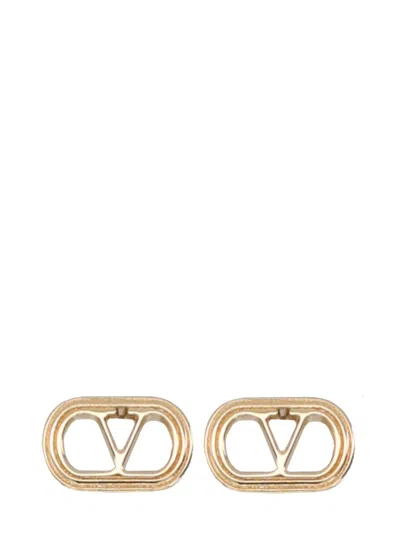 Valentino Garavani Elegant Mini Gold Earrings In Gold
