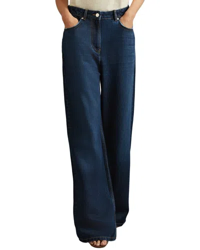 Reiss Lyle Wide Leg Jean In Blue