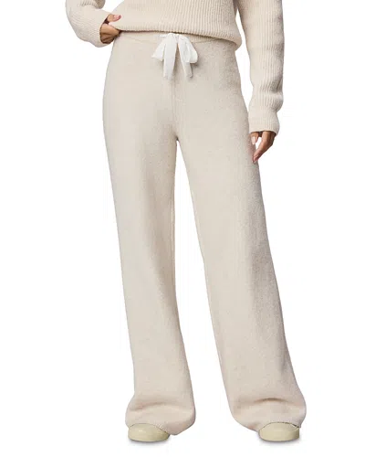 Splendid Stassi Satin Tie Sweater Pants In Brown