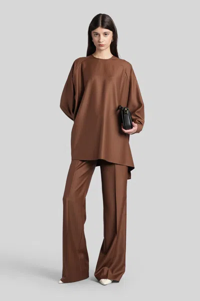 Gianluca Capannolo Layered Round-neck Mini Dress In Brown