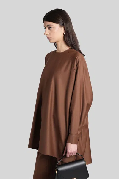 Gianluca Capannolo Layered Round-neck Mini Dress In Brown