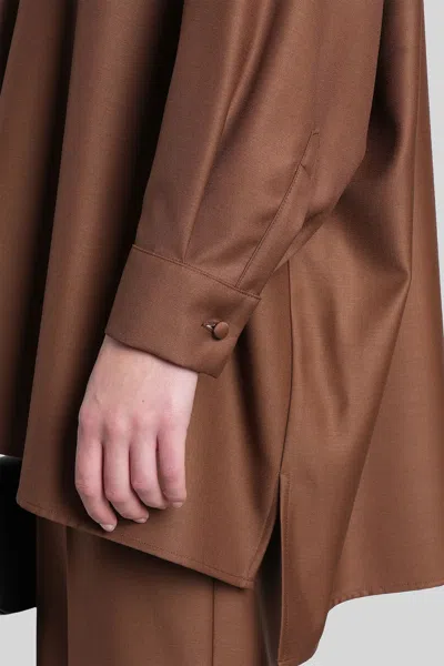 Gianluca Capannolo Layered Round-neck Mini Dress In Brown